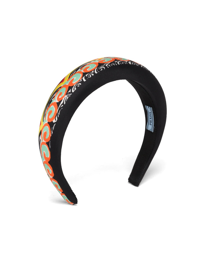 Picturesque printed silk headband 1