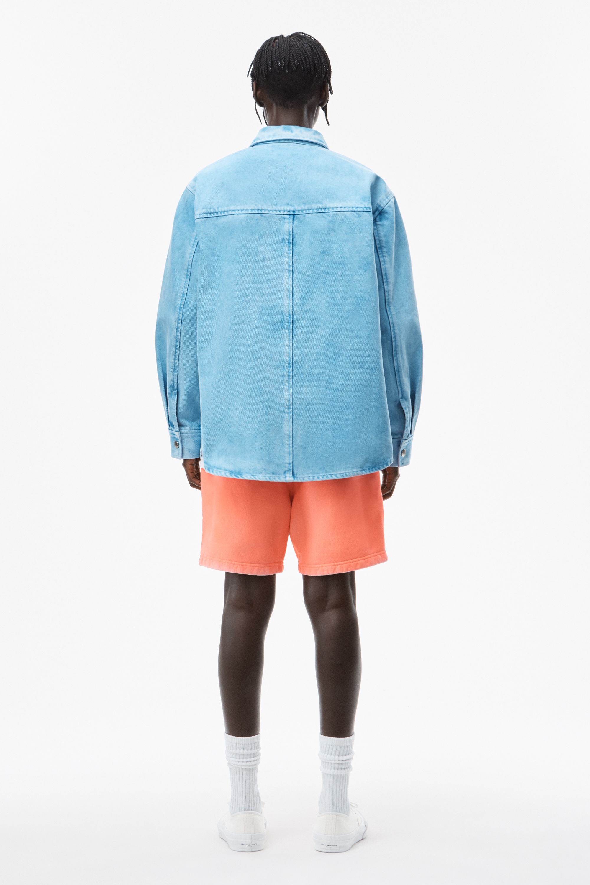 OVERSIZED SHIRT IN ACID WASH DENIM - 5