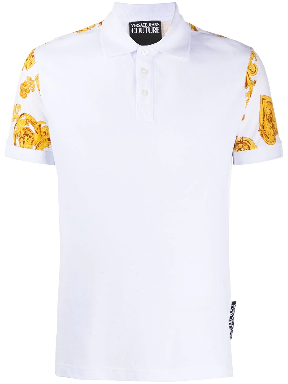 baroque print polo shirt - 1