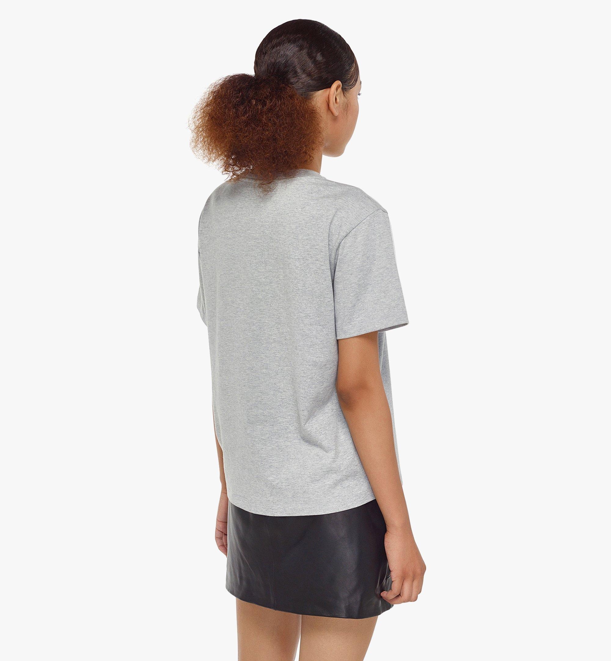 Women’s MCM Sommer Cubic Logo Print T-Shirt in Organic Cotton - 4