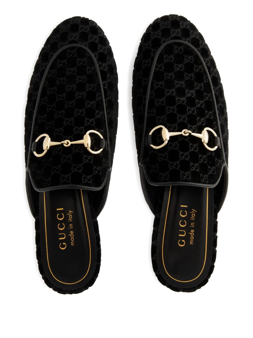 horsebit velvet mules - 3