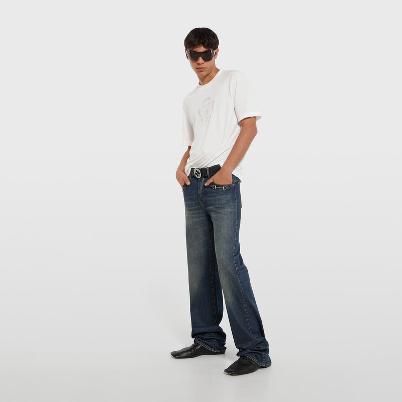 GUCCI Cotton jersey T-shirt with devoré detail outlook