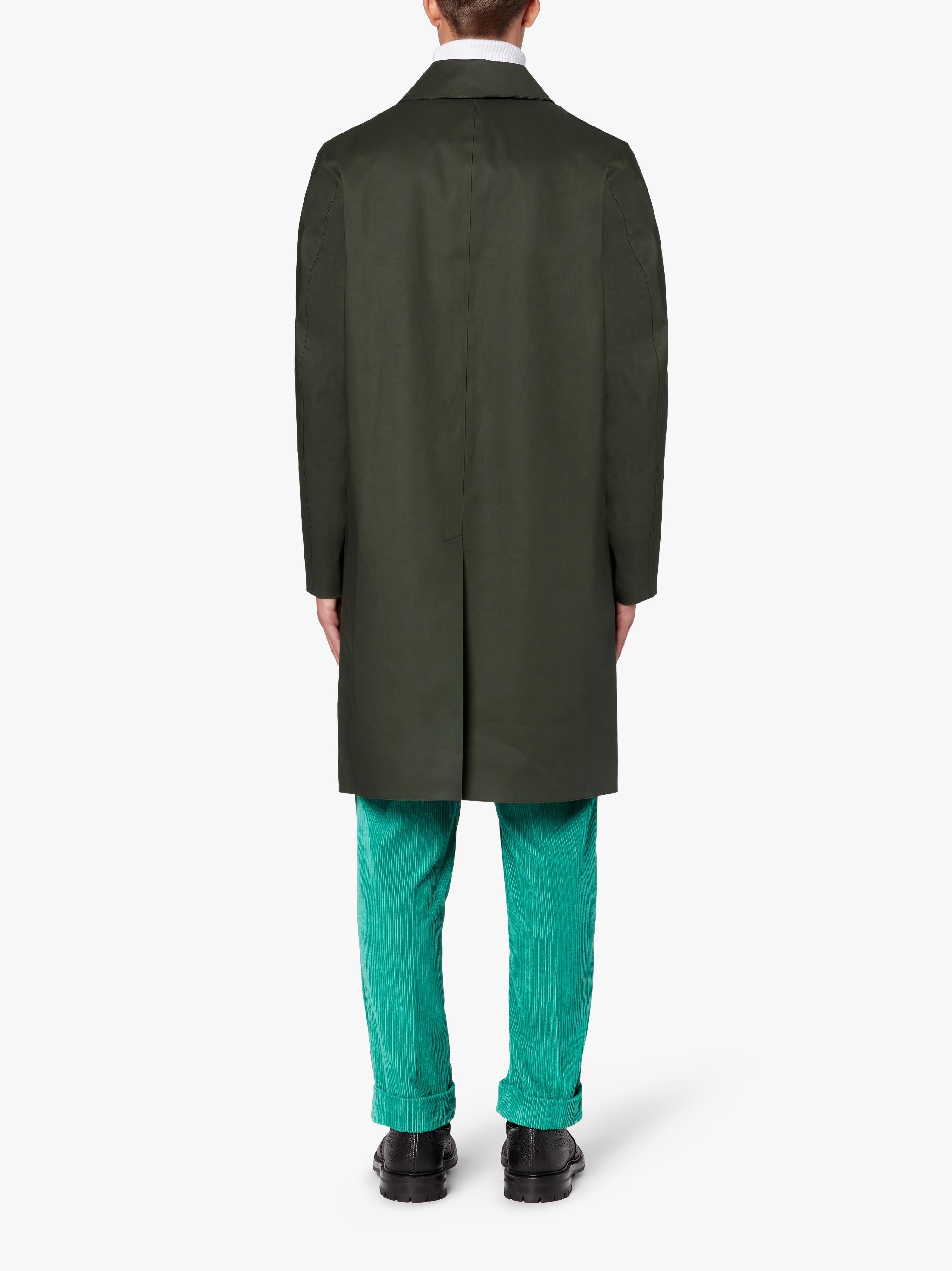 OXFORD BOTTLE GREEN BONDED COTTON 3/4 COAT | GRC-108 - 3