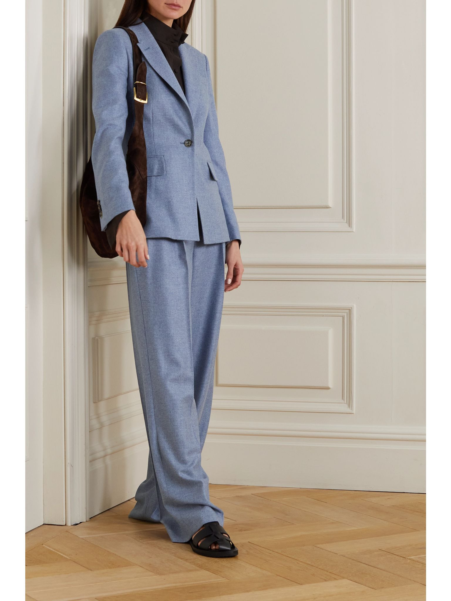 Dorina cashmere-flannel blazer Blue - 2