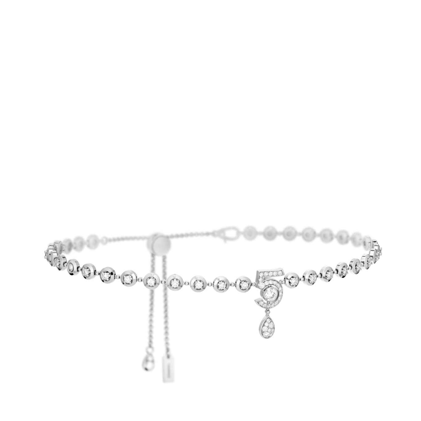 Eternal N°5 diamond line necklace - 2