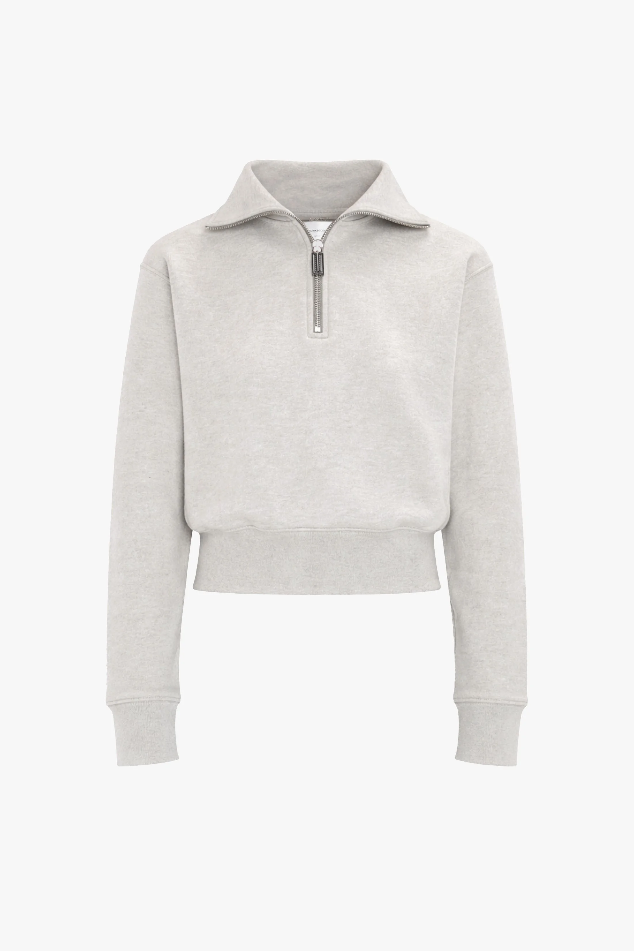 Half Zip Sweatshirt In Grey Marl - 1