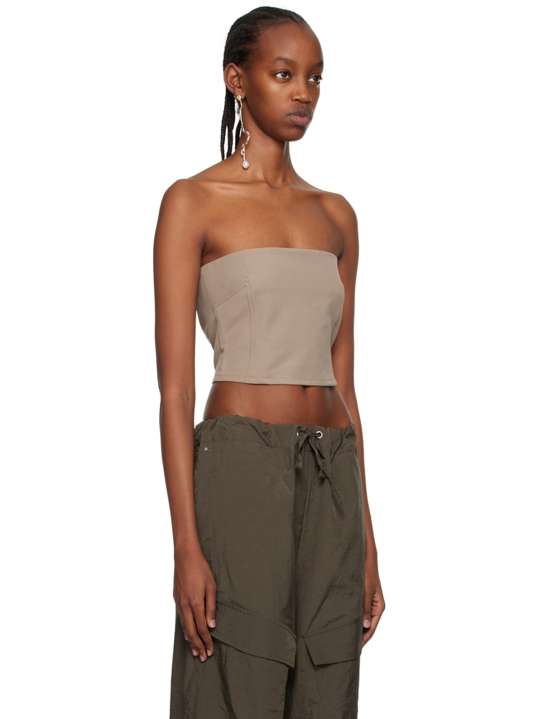 SSENSE Work Capsule – Taupe Audrey Tube Top - 2