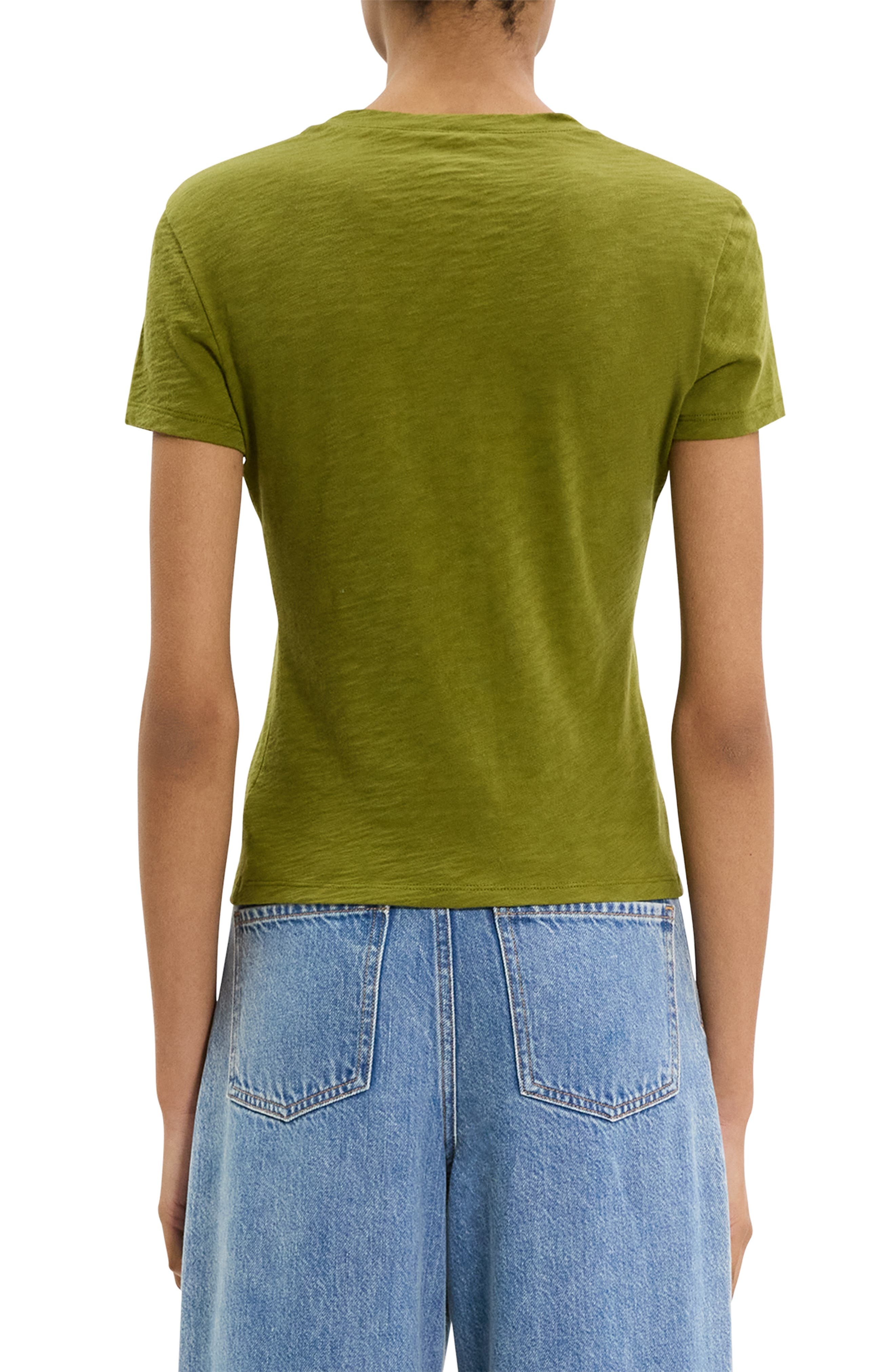 Theory 2 Nebulous Organic Cotton Tiny Tee in Avocado at Nordstrom - 2