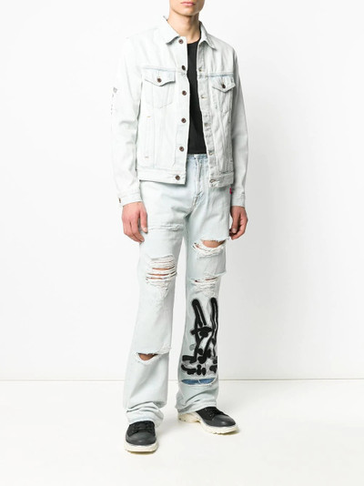 Off-White 3D Pencil slim denim jacket outlook