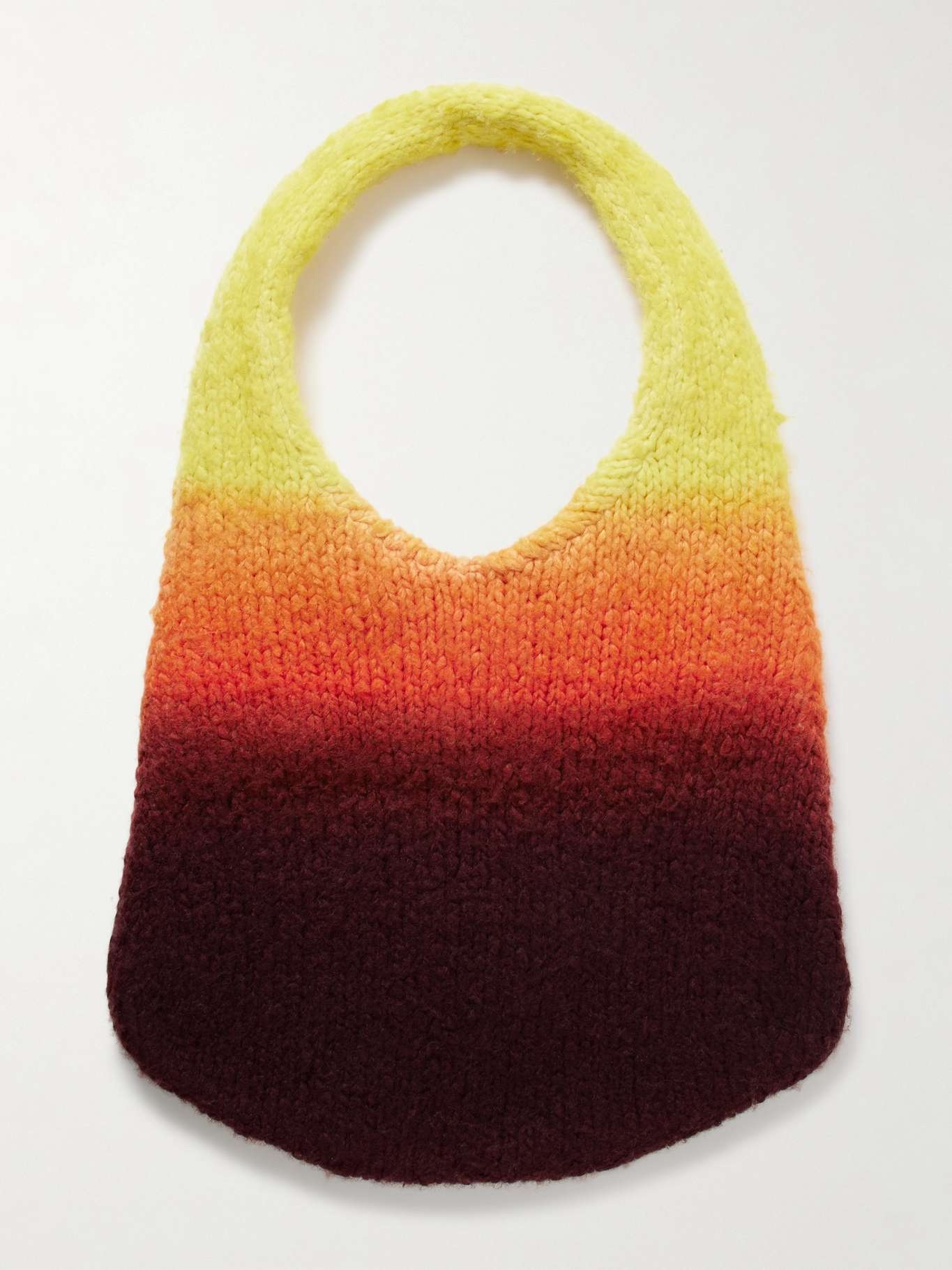 Ino dégradé brushed-cashmere shoulder bag Orange - 3