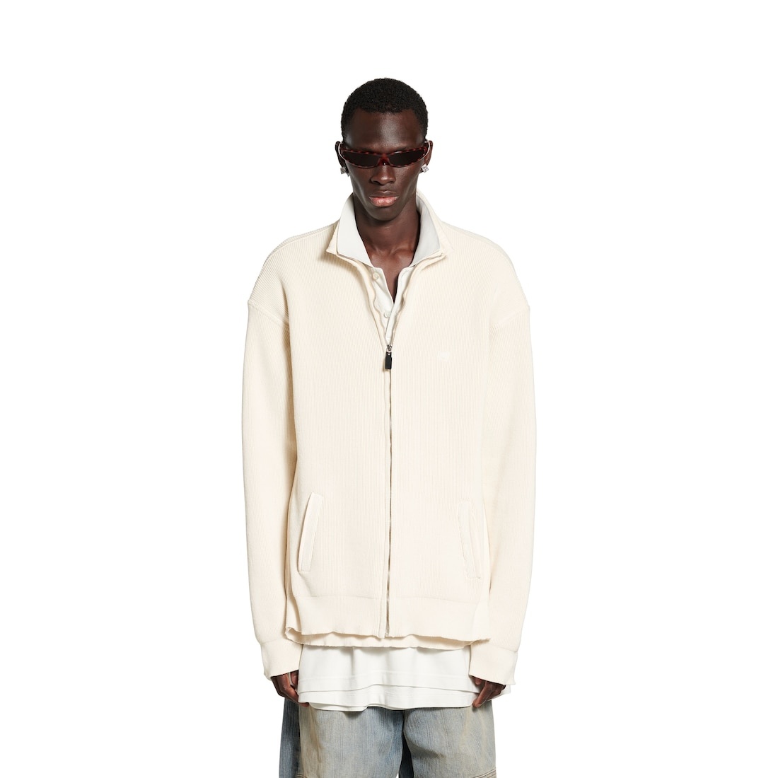 Men's Intertwined Sweater in Beige - 5