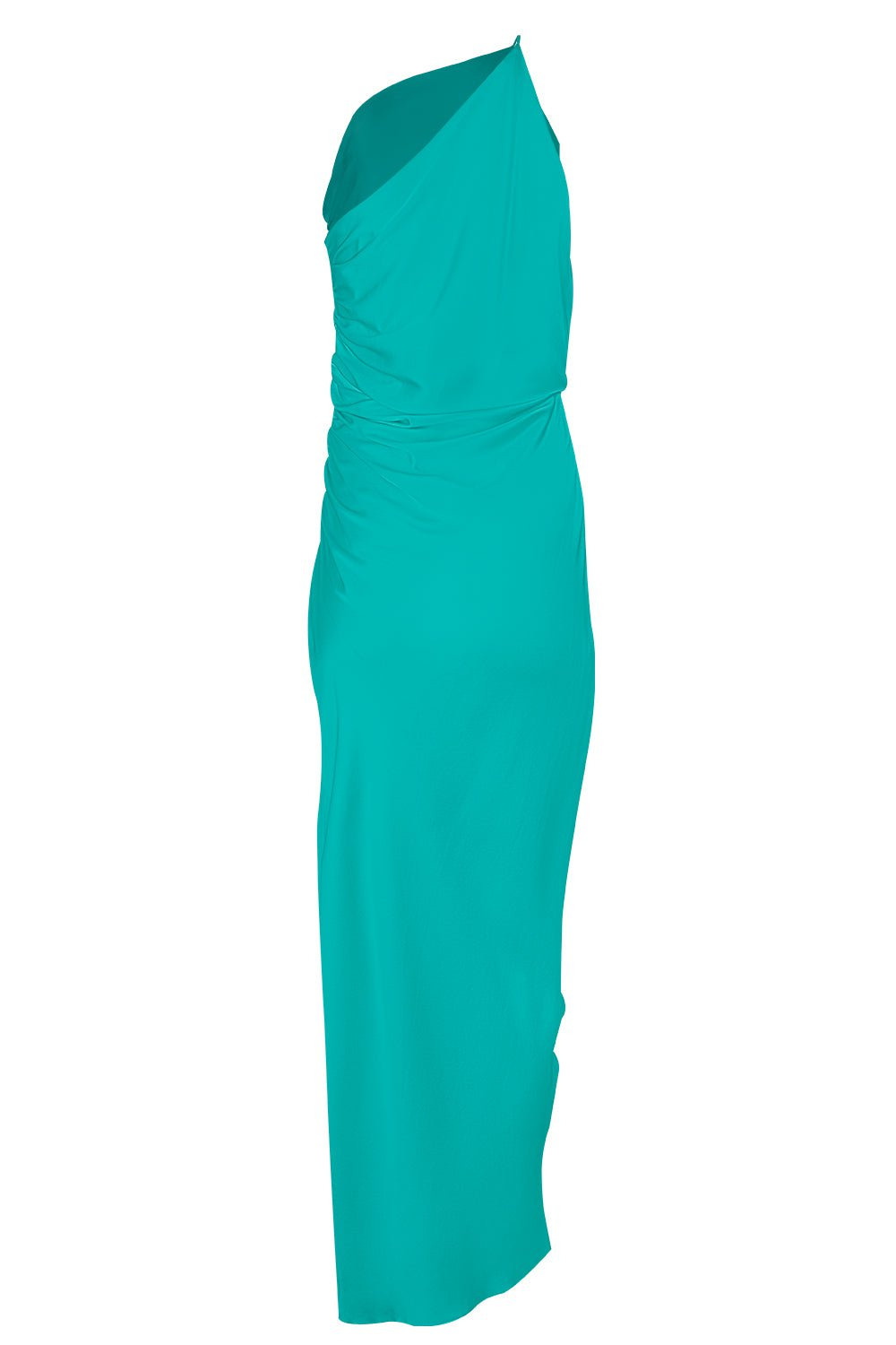 Asymmetric Gathered Wrap Dress - 3