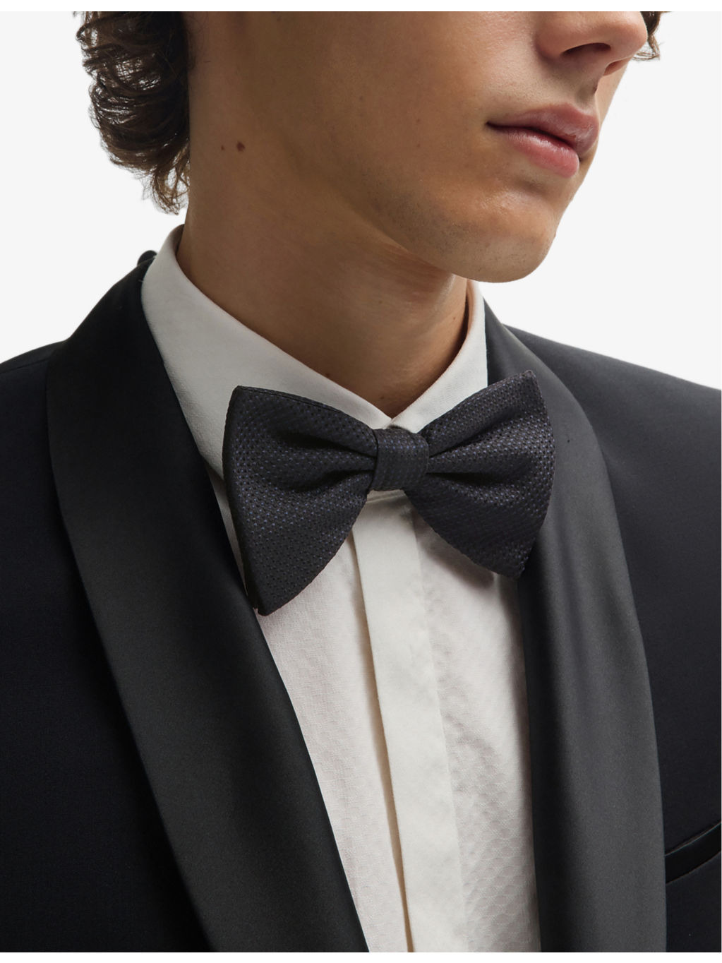 Patterned Jacquard Silk Bow Tie - 2