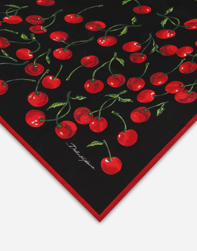 Dolce & Gabbana Cherry-print twill scarf (90x90) outlook