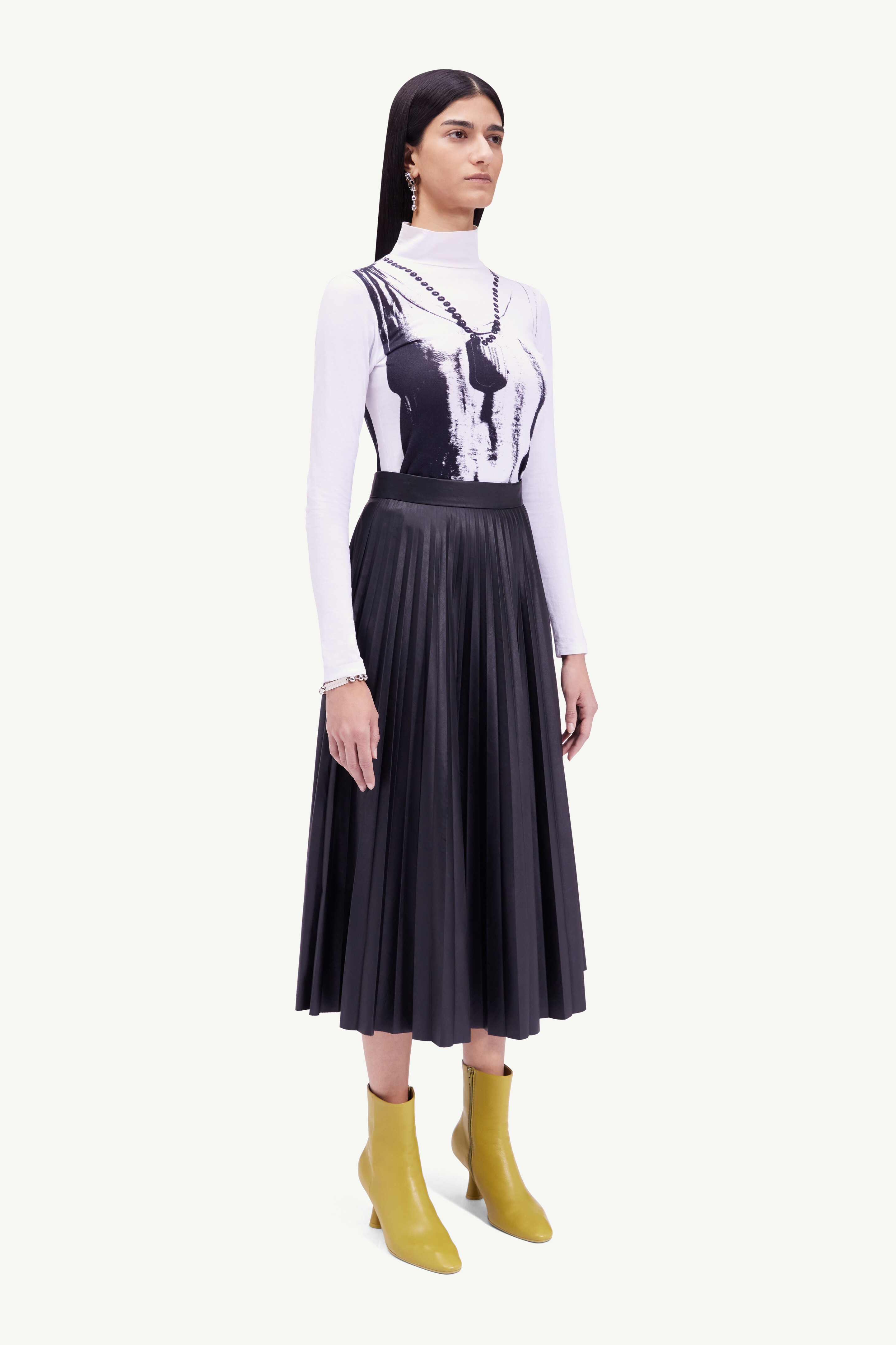 Pleated midi skirt - 3