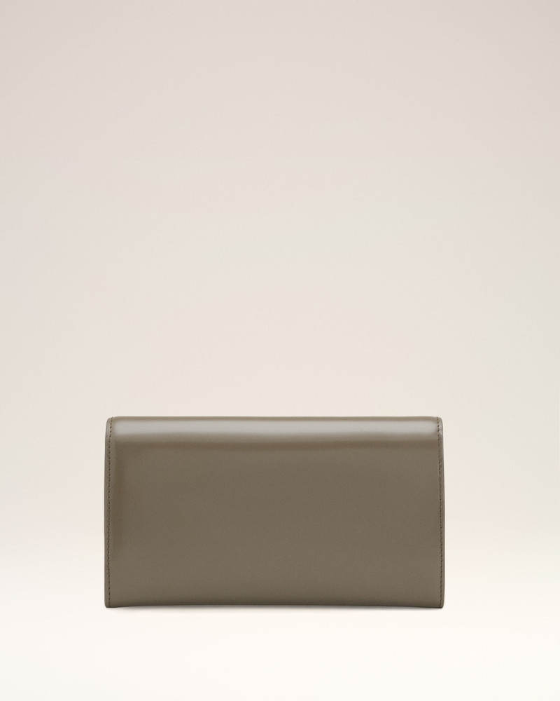 AMI Paris GREY GLAZED LEATHER PARIS PARIS CONTINENTAL WALLET outlook