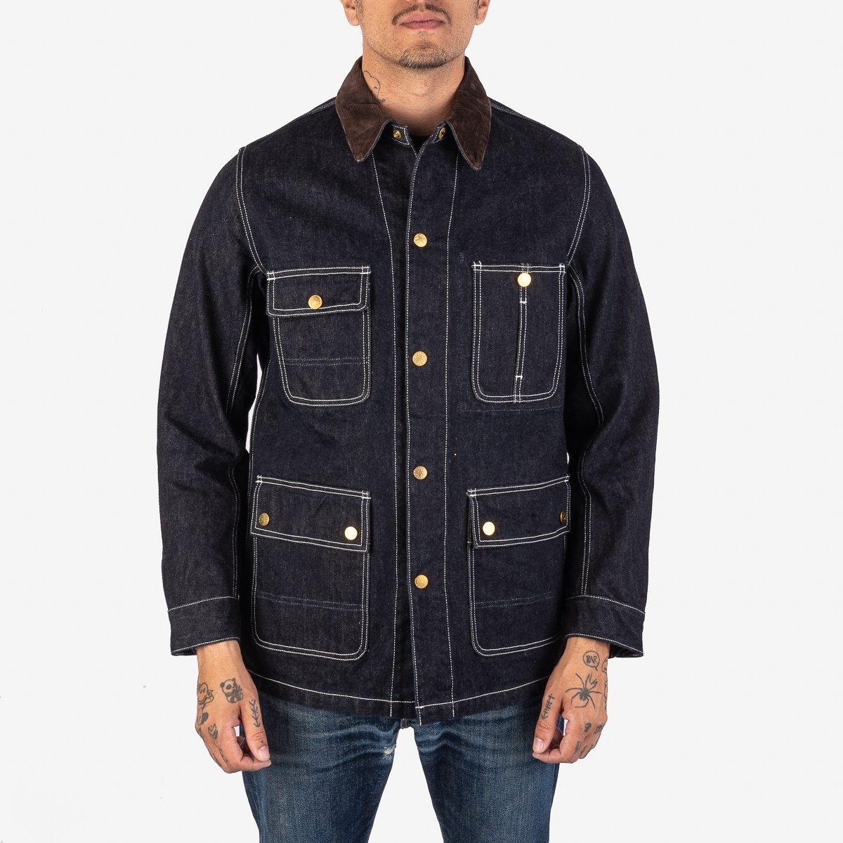 14oz Selvedge Denim Chore Jacket - Indigo - 2