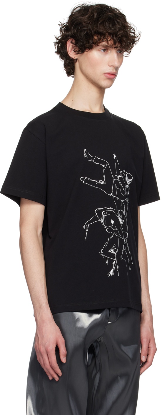 【関税込み】HELIOT EMIL ブラック Shelter Tシャツ HELIOT EMIL™ Black Shelter T-Shirt | ssense | REVERSIBLE
