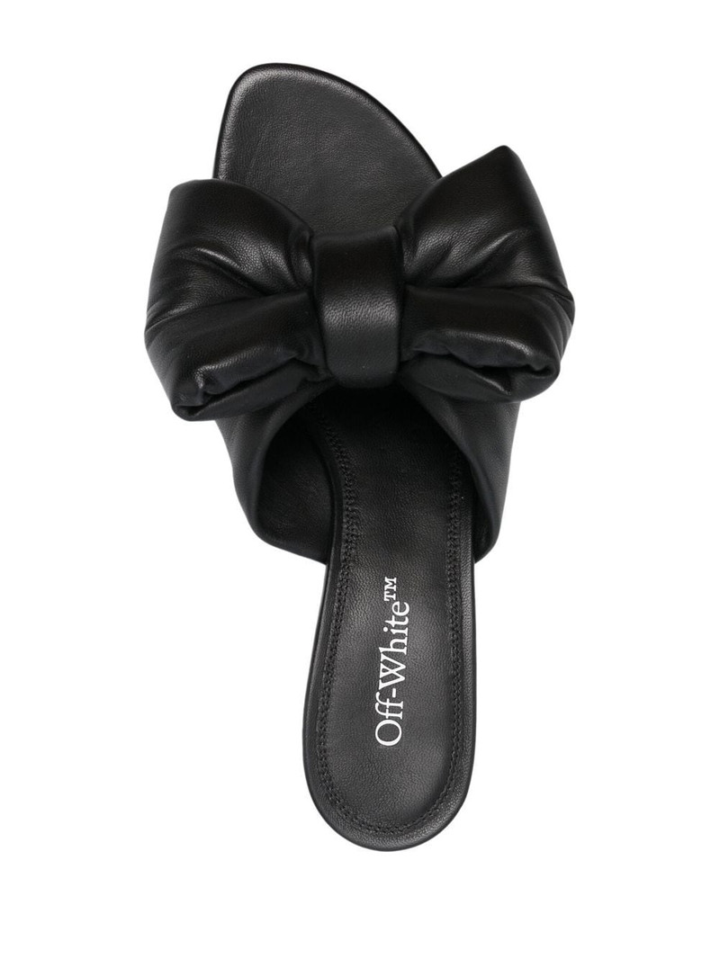 Allen bow-detail leather mules 4