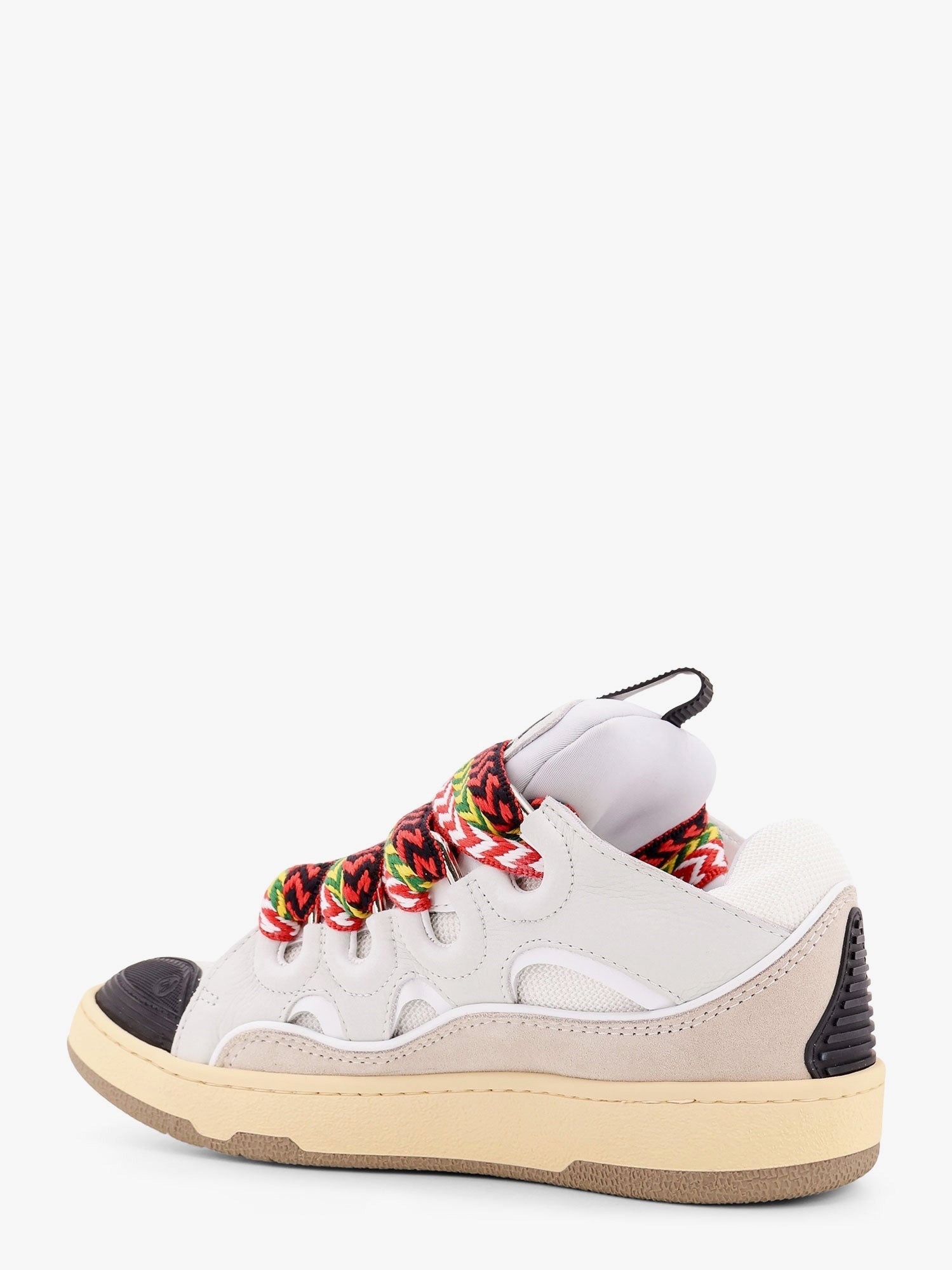 LANVIN PARIS - Curb leather sneakers with mesh inserts - 3