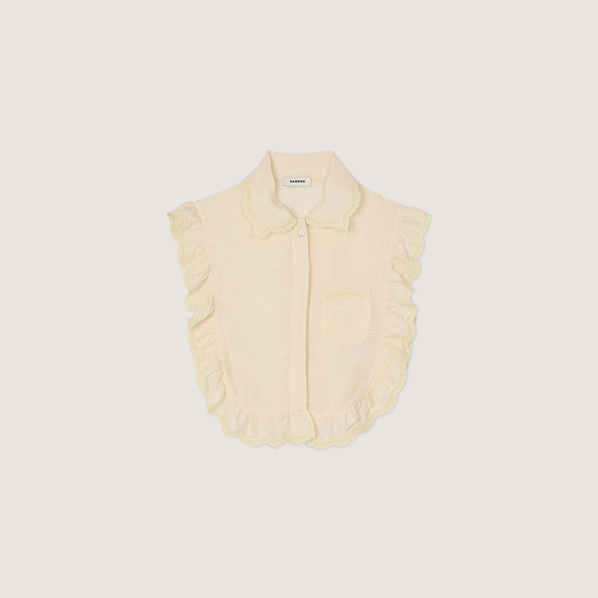 SHIRT COLLAR WITH LACE DETAIL - 7