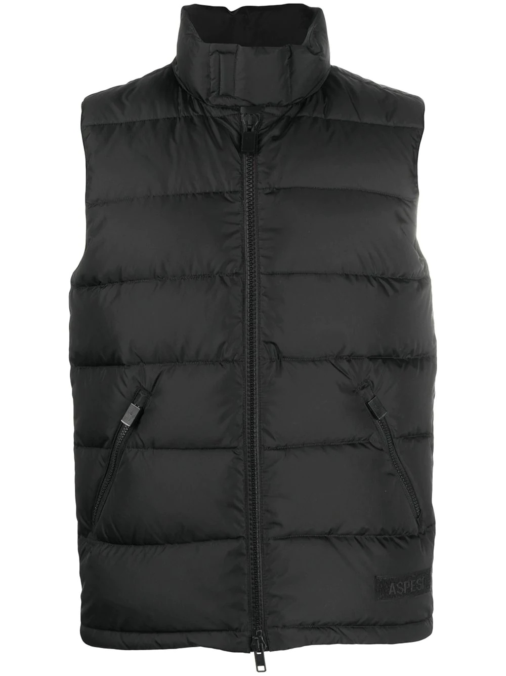 padded high-neck gilet - 1