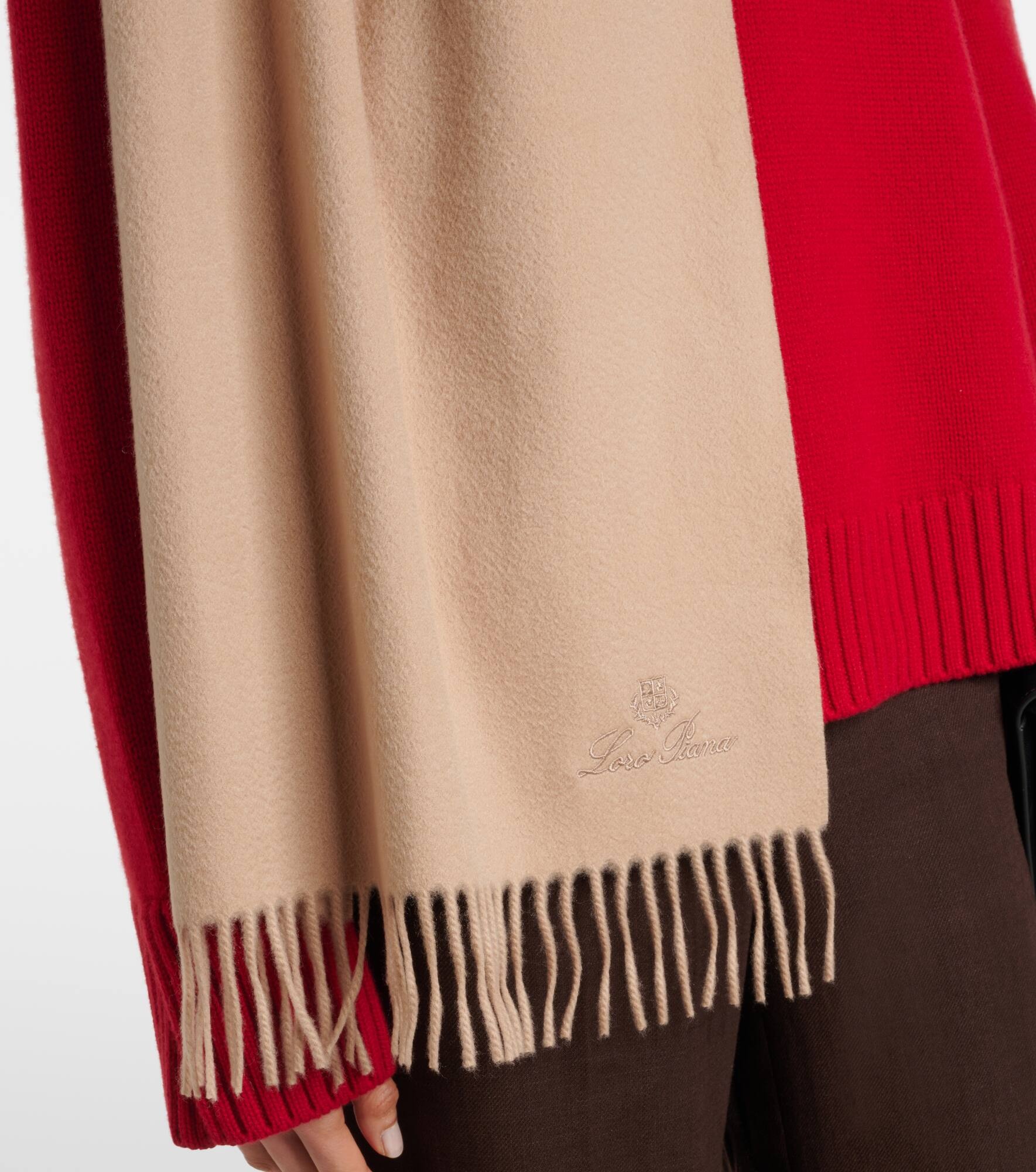 Grande Unita fringed cashmere scarf - 3