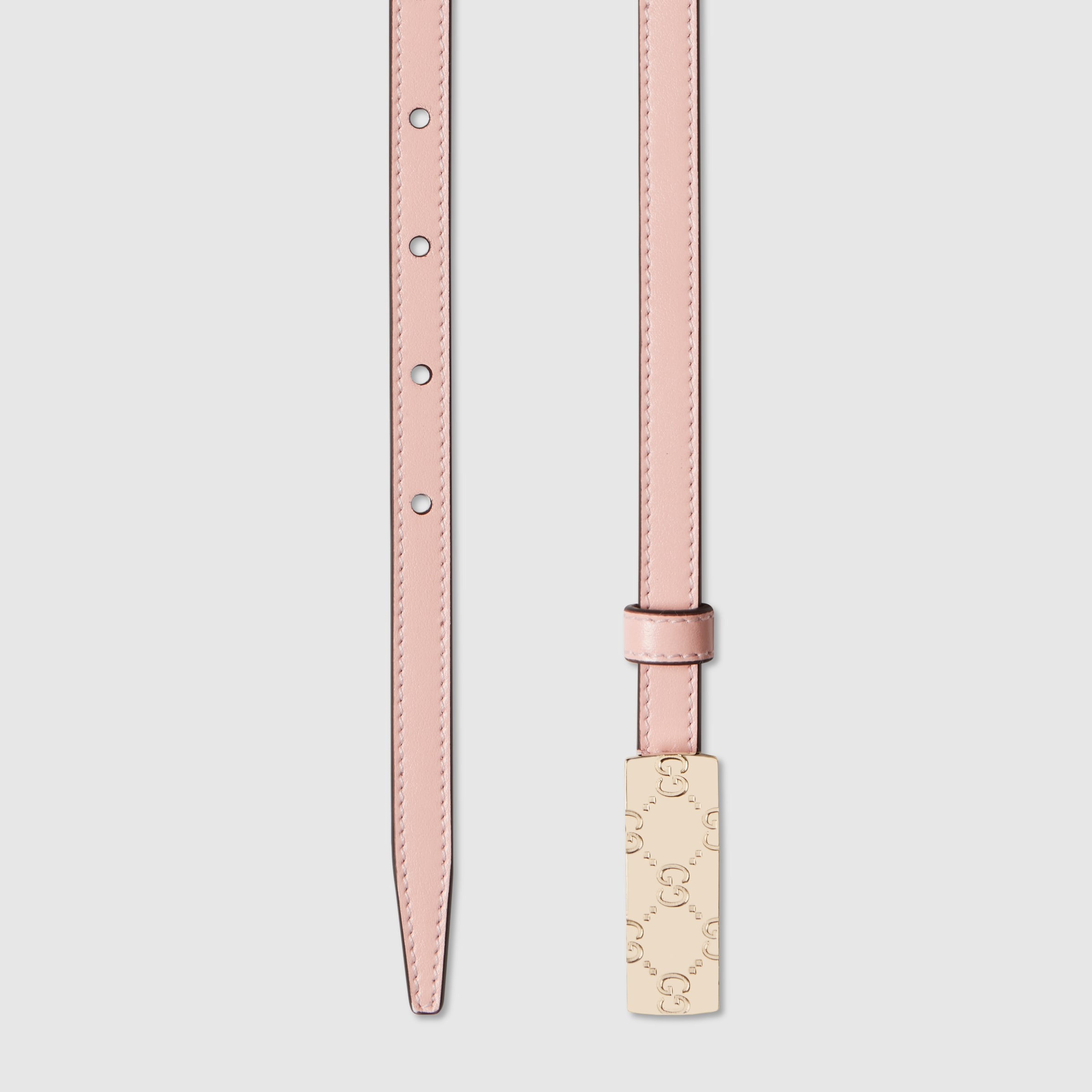 Thin belt with plaque buckle - 2