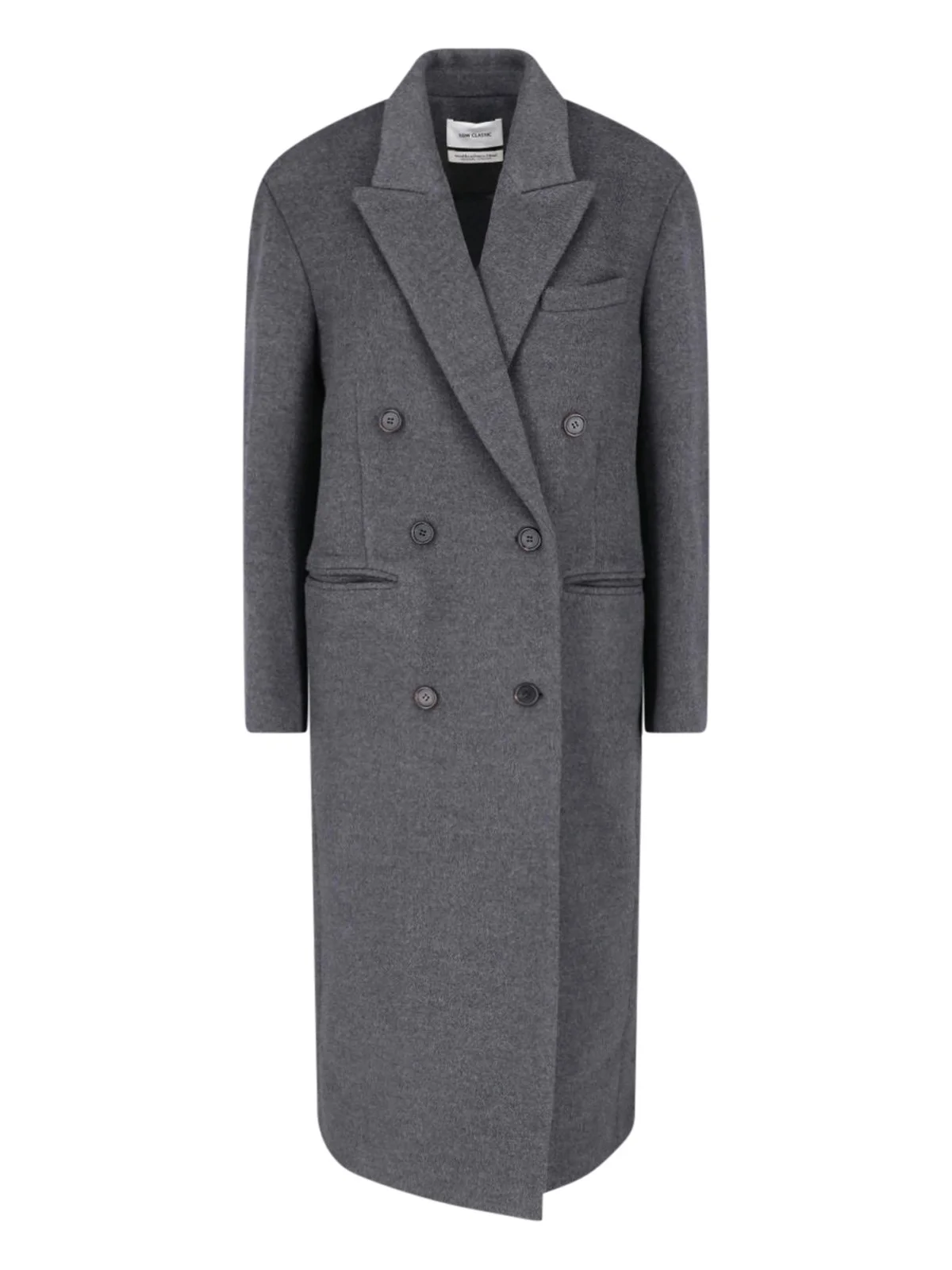 DOUBLE-BREASTED WOOL AND CASHMERE COAT - 1