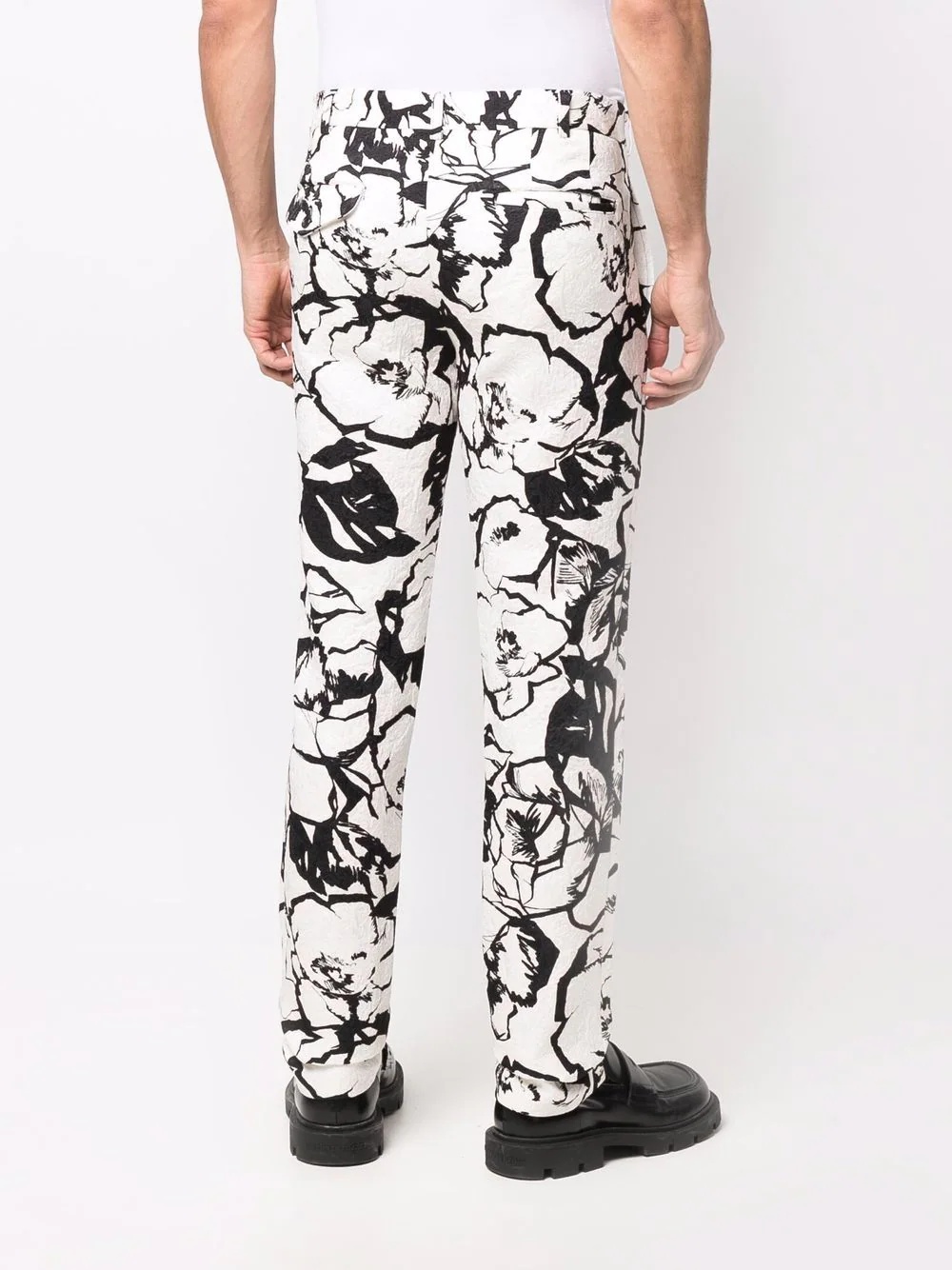 floral-print straight-leg trousers - 4