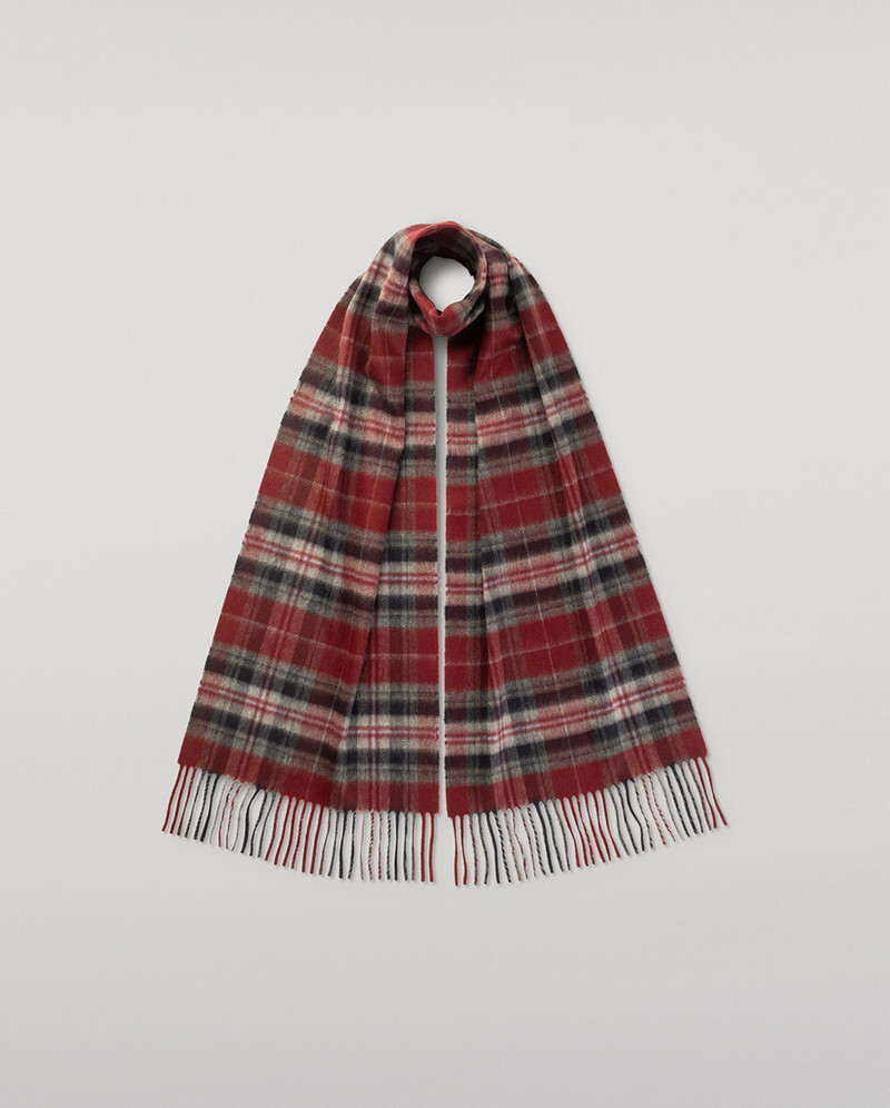 Linlithgow Burgundy Cashmere Scarf 1