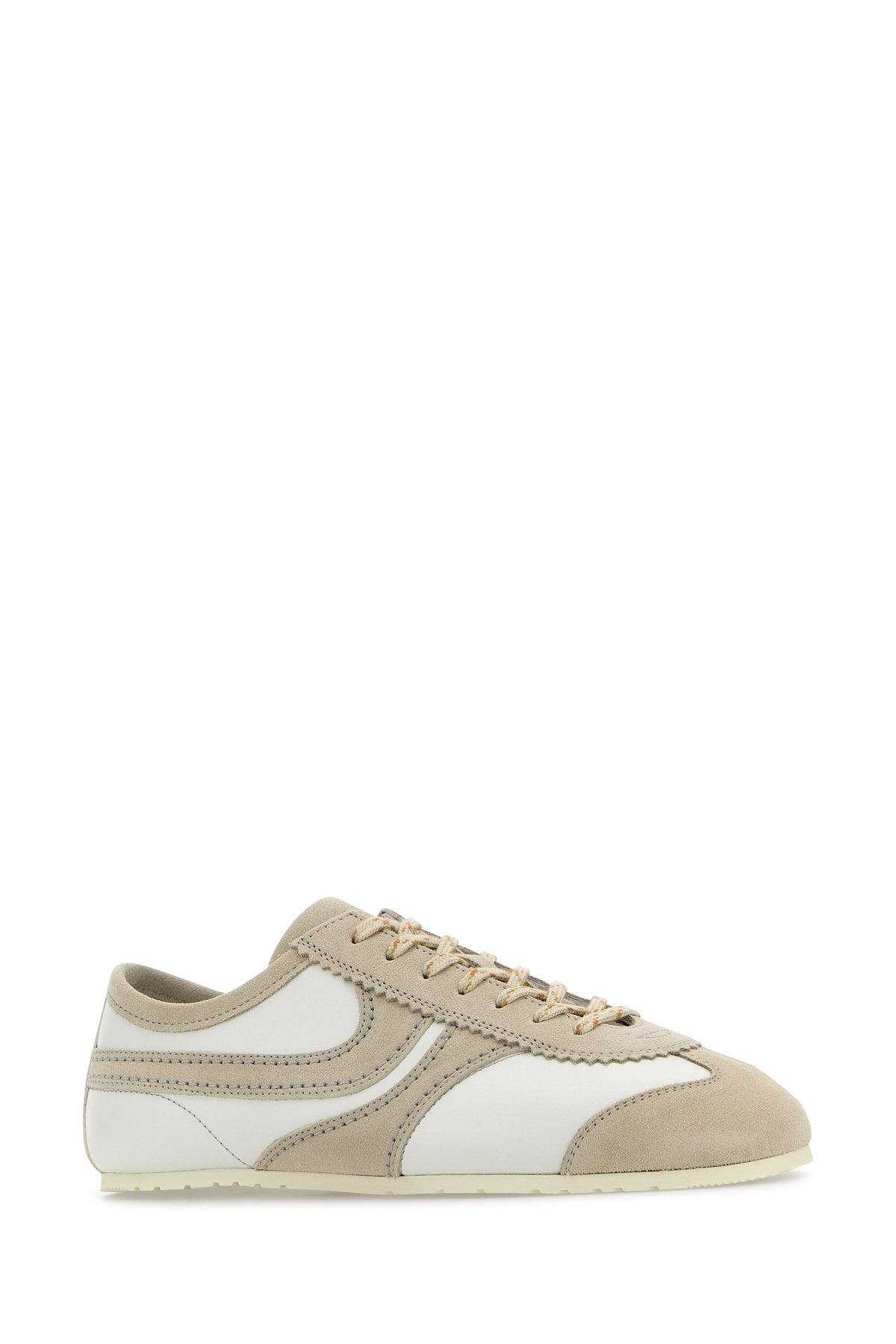 Two-tone leather and suede sneakers - 2