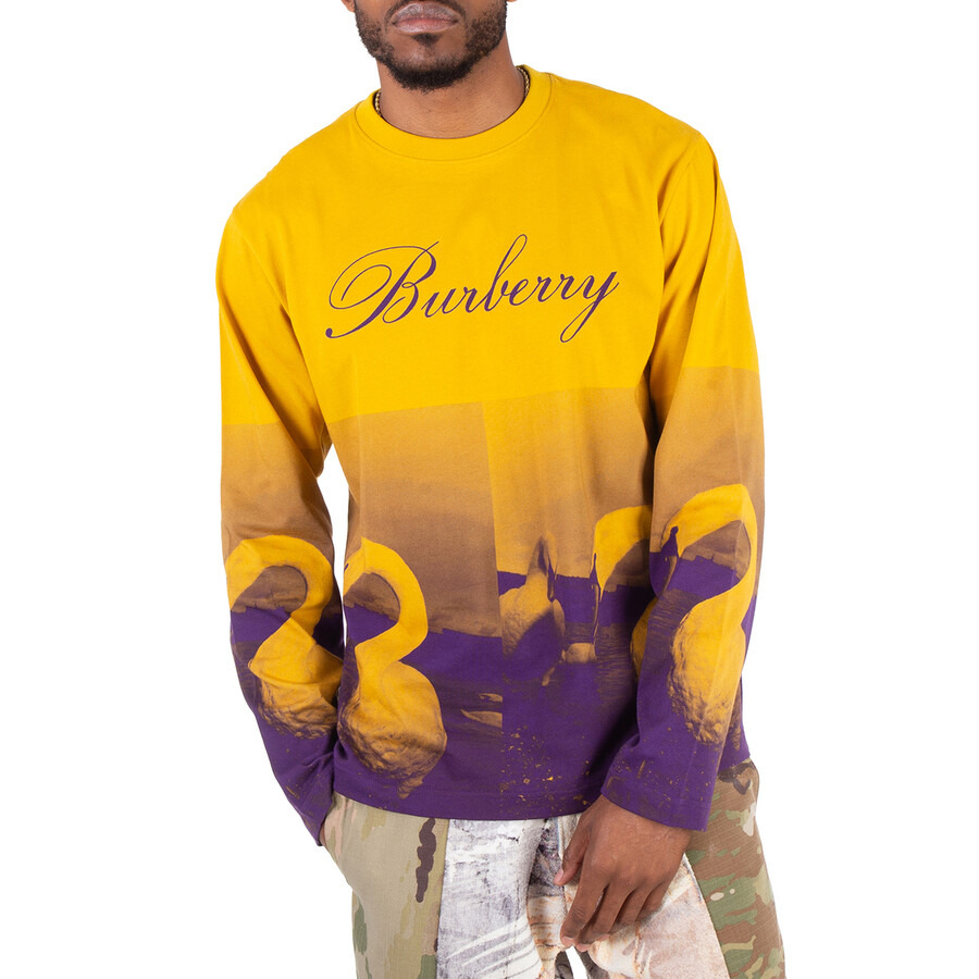 Burberry Swan Print Long-Sleeve Football T-Shirt - 3