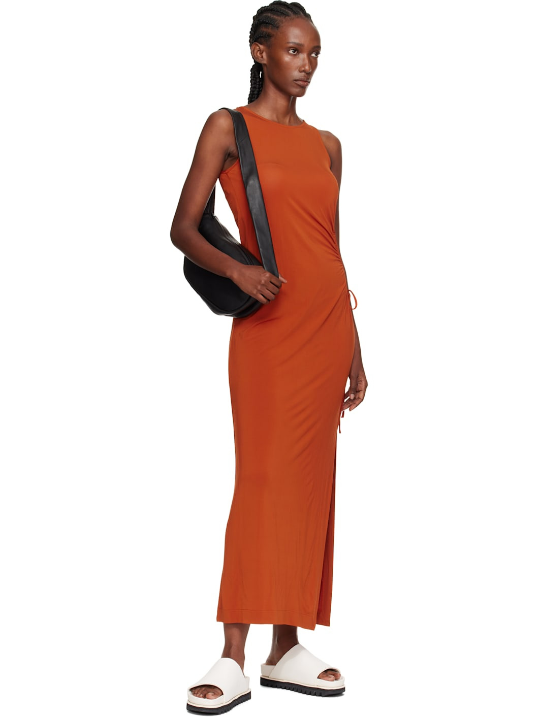 Black Soft Crescent Bag - 4