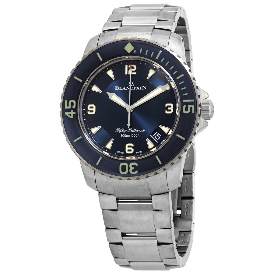 Blancpain Fifty Fathoms Automatic Blue Dial Men's Watch 5015 12B40 98 - 2