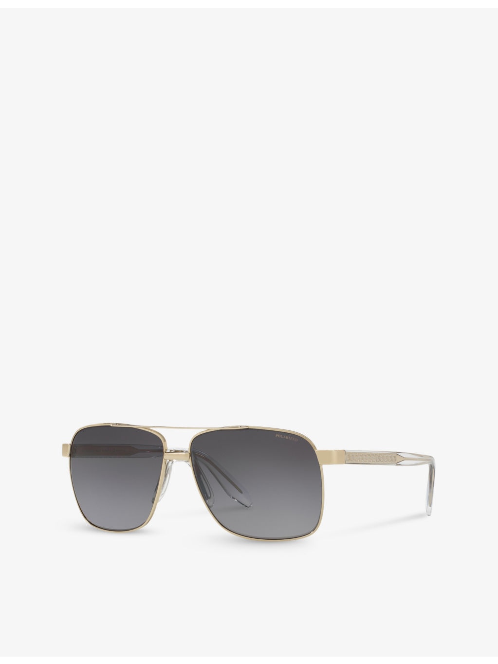 VE2174 Polarised Square-Frame Steel Sunglasses - 2