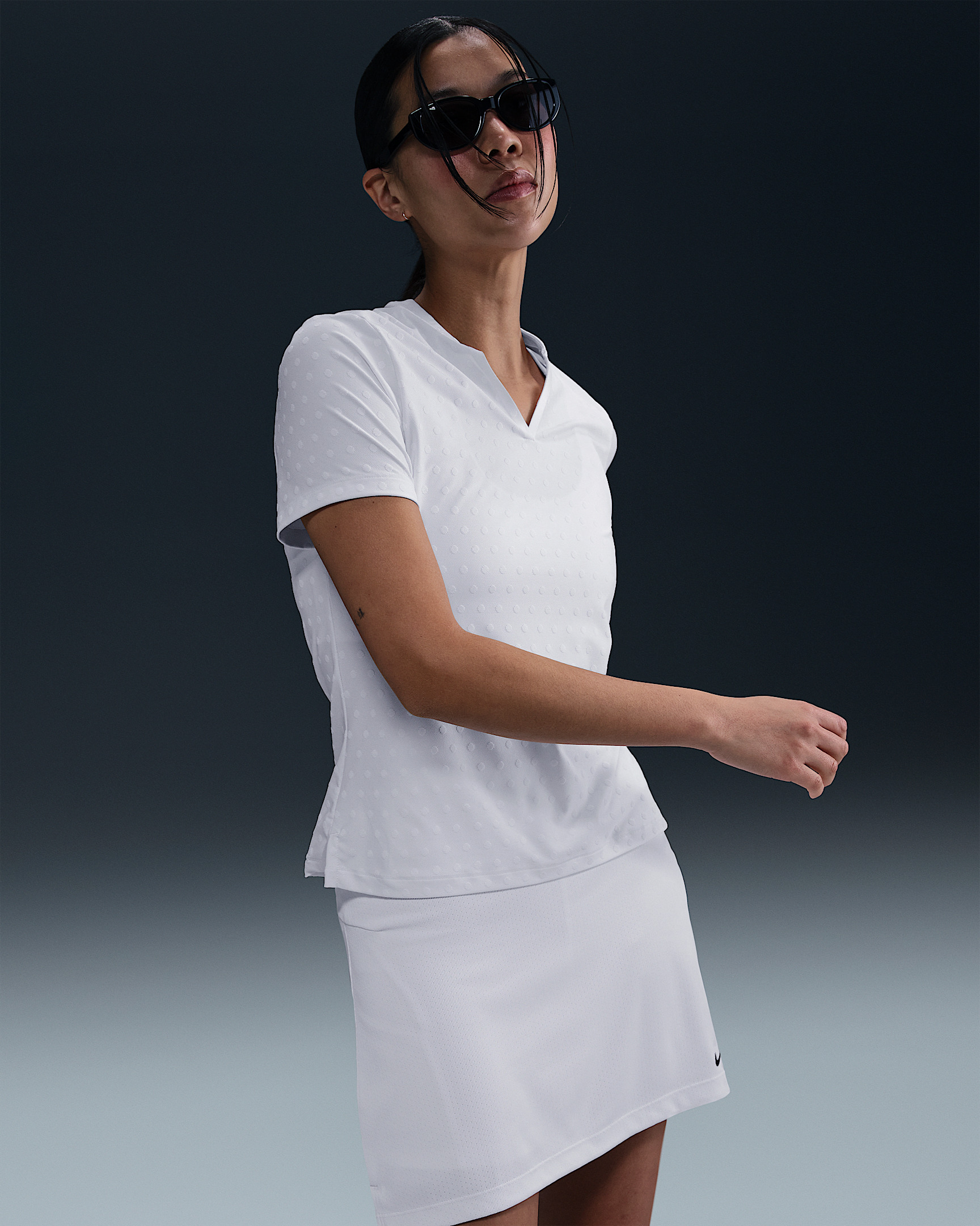 Nike Tour Women's Dri-FIT Short-Sleeve Blade Jacquard Golf Polo - 6