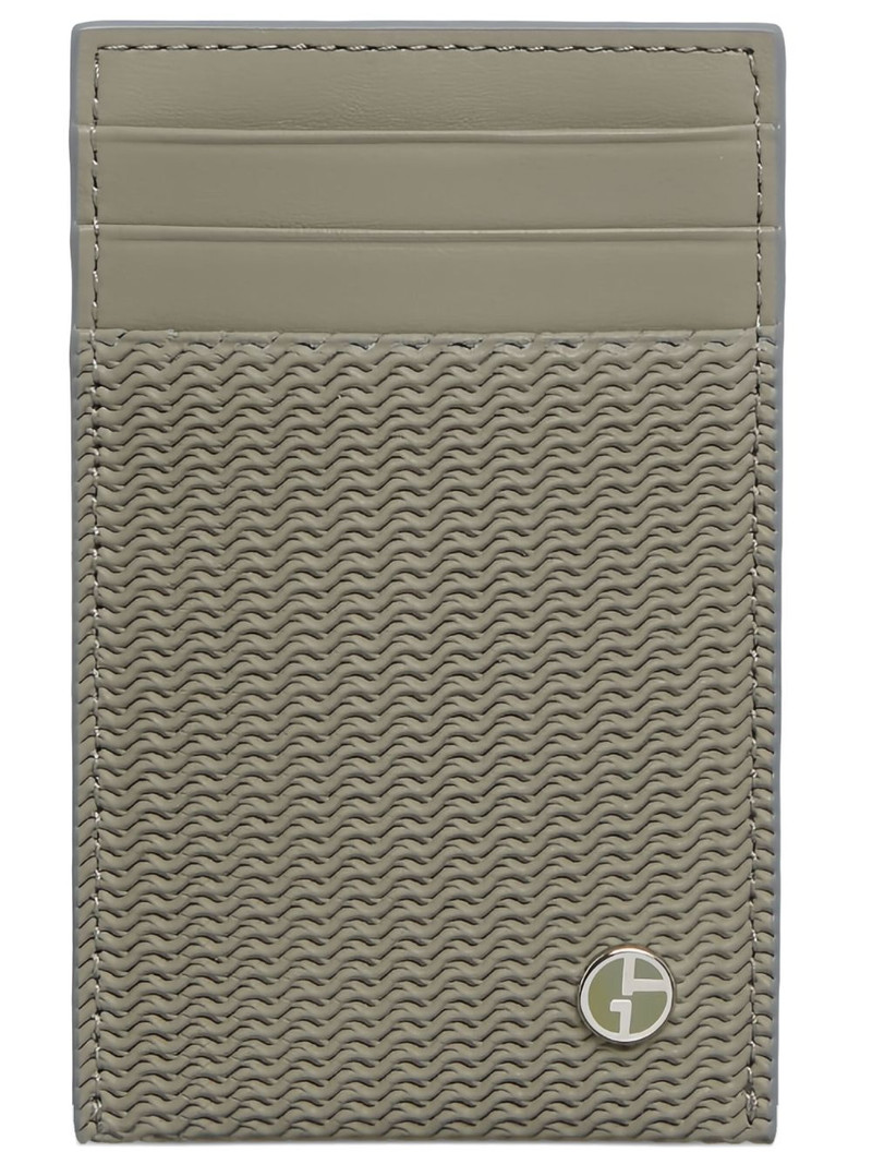 GIORGIO ARMANI textured logo cardholder outlook
