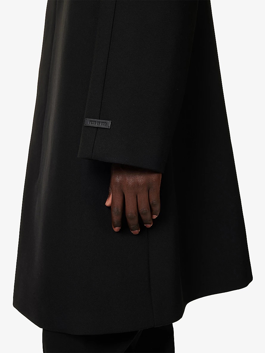 Two-Slip-Pockets Relaxed-Fit Wool and Cotton Coat - 5
