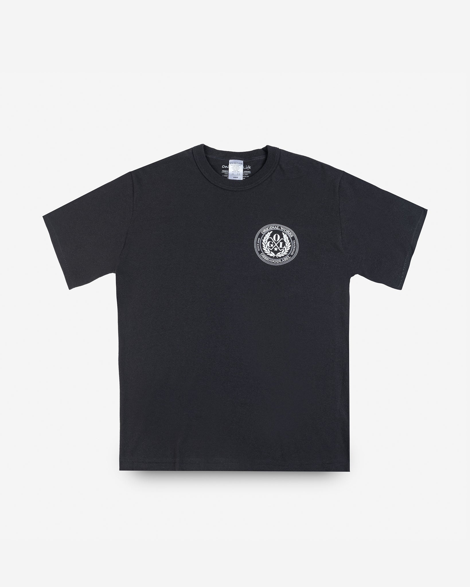 OGL-TEE-LOT20-FMT-CHA OGL 6.2oz Ringspun T-shirt - Silkscreen Printed 'Fly Me To The Moon' - Charcoa - 1