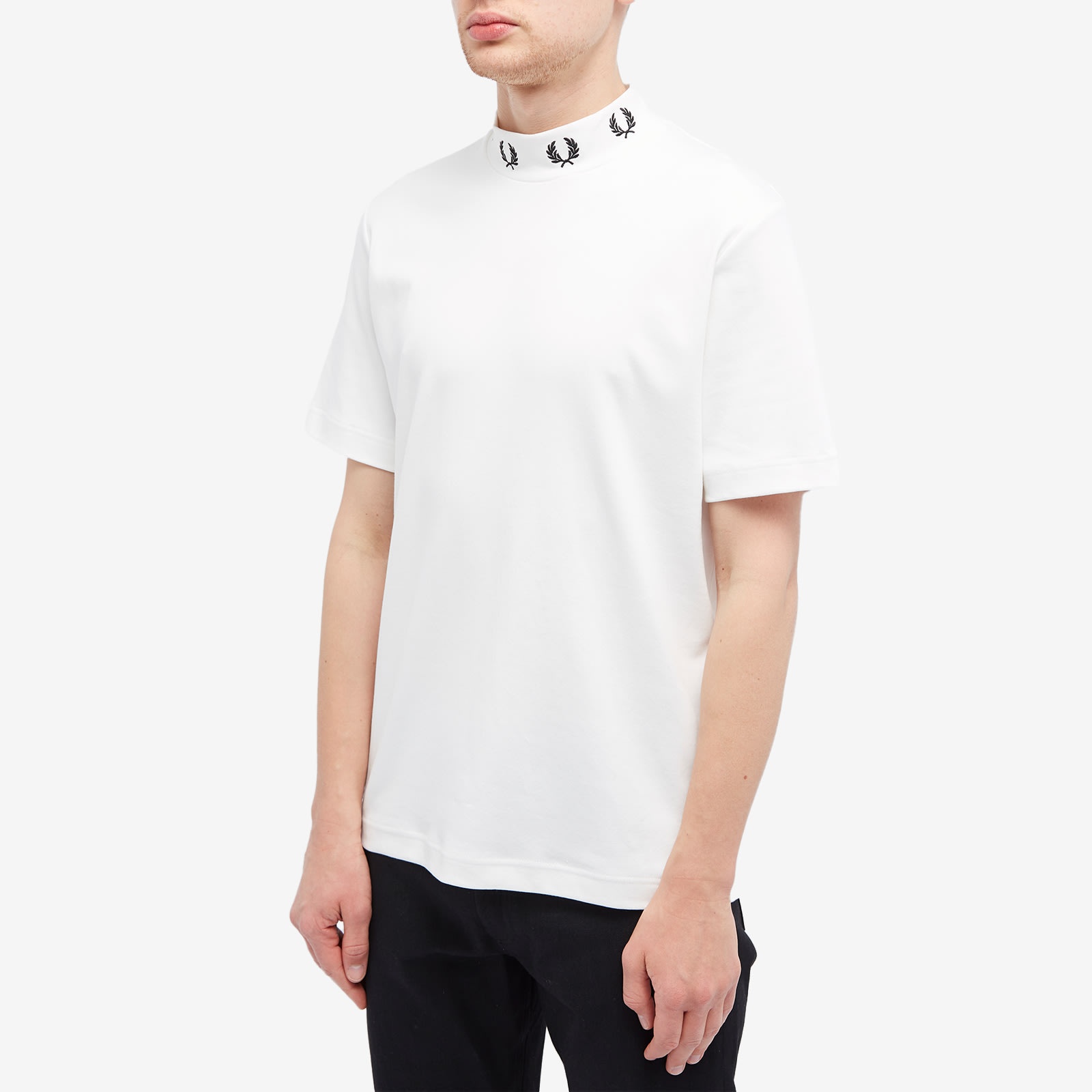 Fred Perry Fred Perry Laurel Wreath High Neck T-Shirt | REVERSIBLE