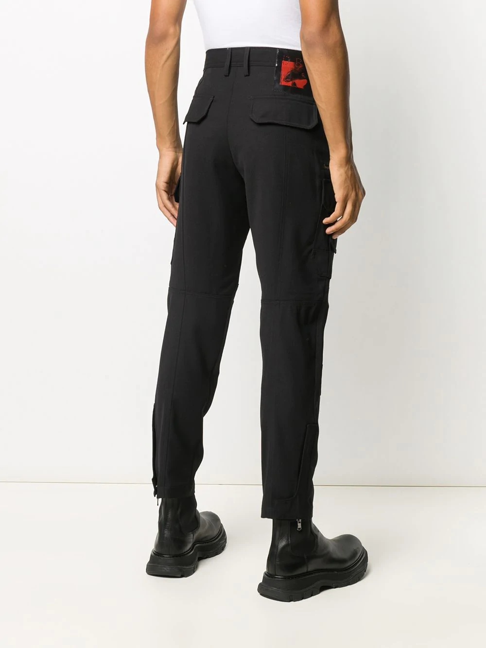 straight-leg cargo trousers - 4