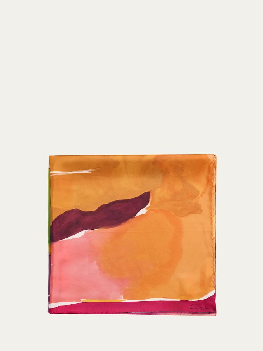 x Helen Frankenthaler Silk Twill Scarf - 1