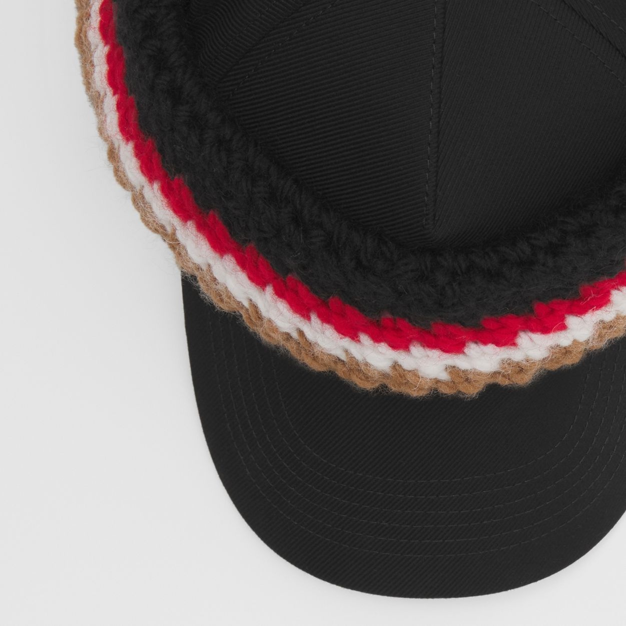 Cotton Baseball Cap with Crochet Knit Headband - 7