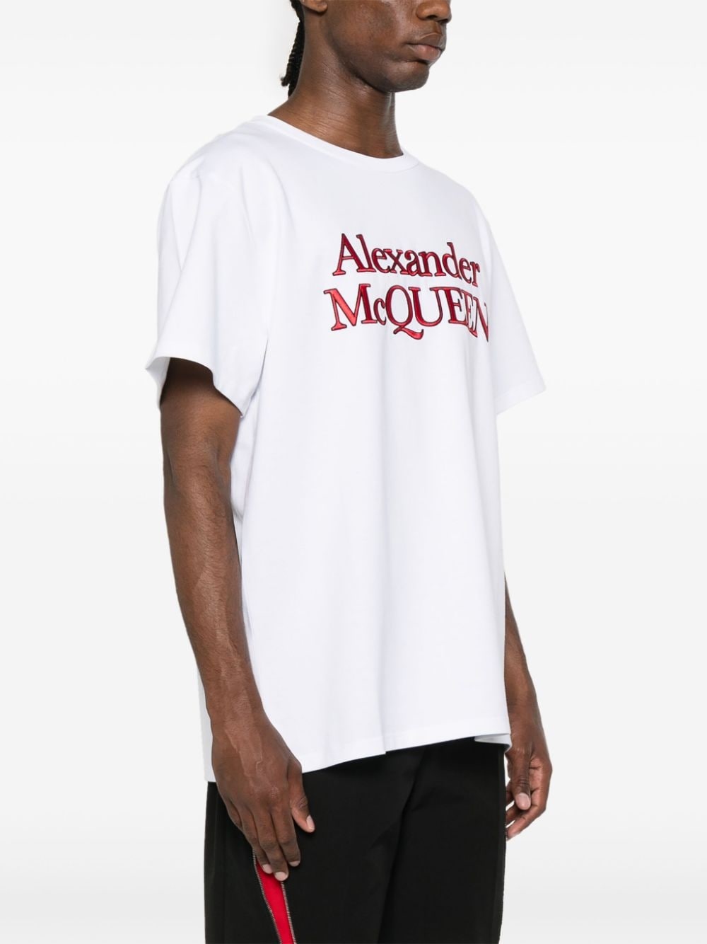 embroidered-logo cotton T-shirt - 3