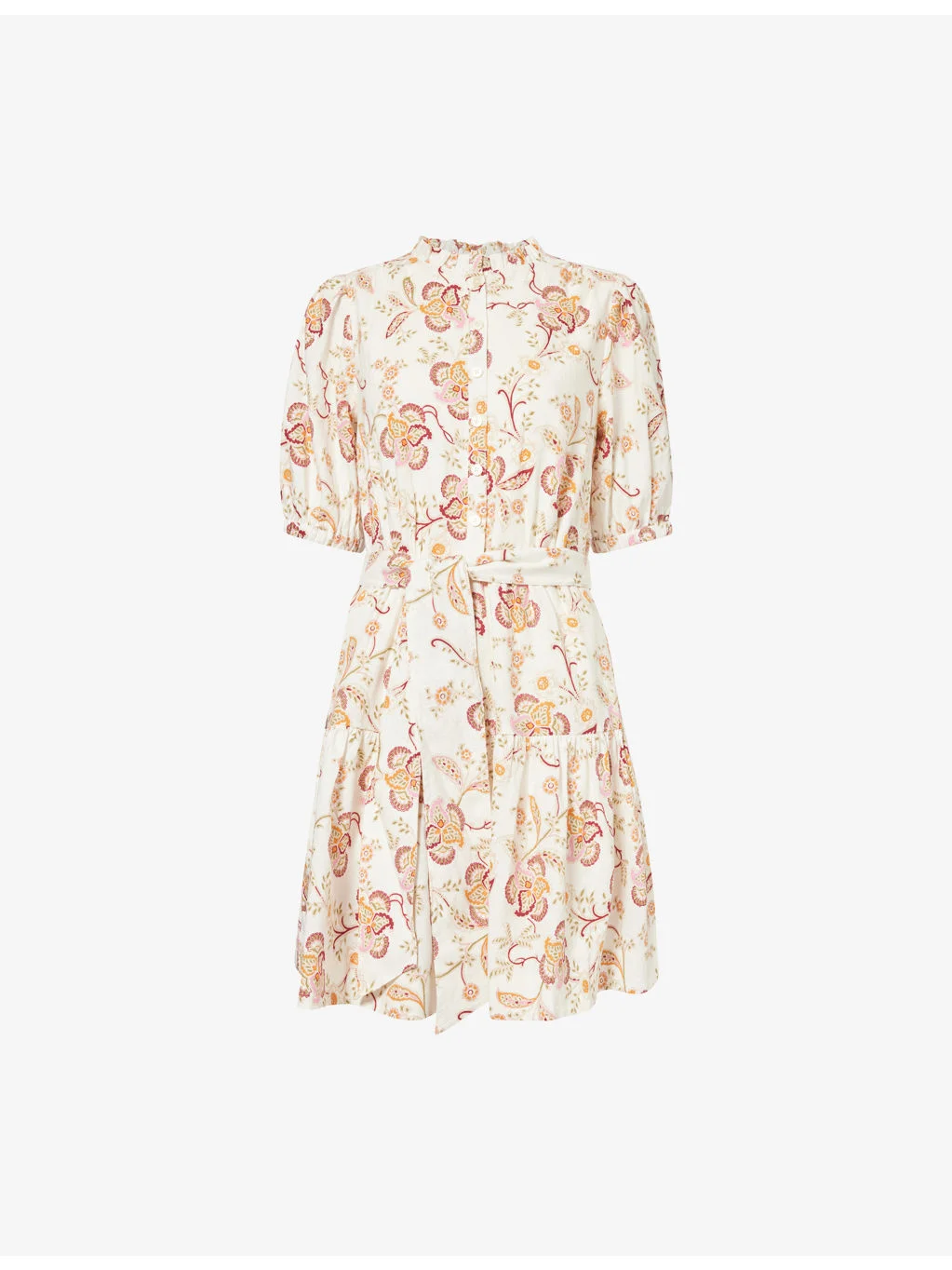 Fit + Flare Crease-Less Linen-Blend Short Dress - 1