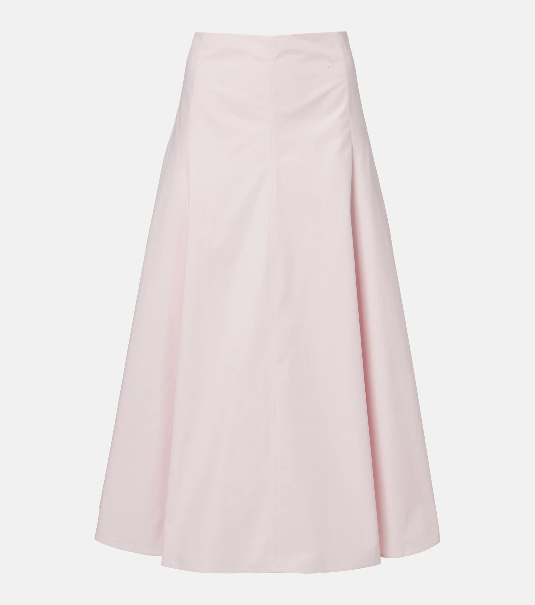 Triangle cotton poplin midi skirt - 1