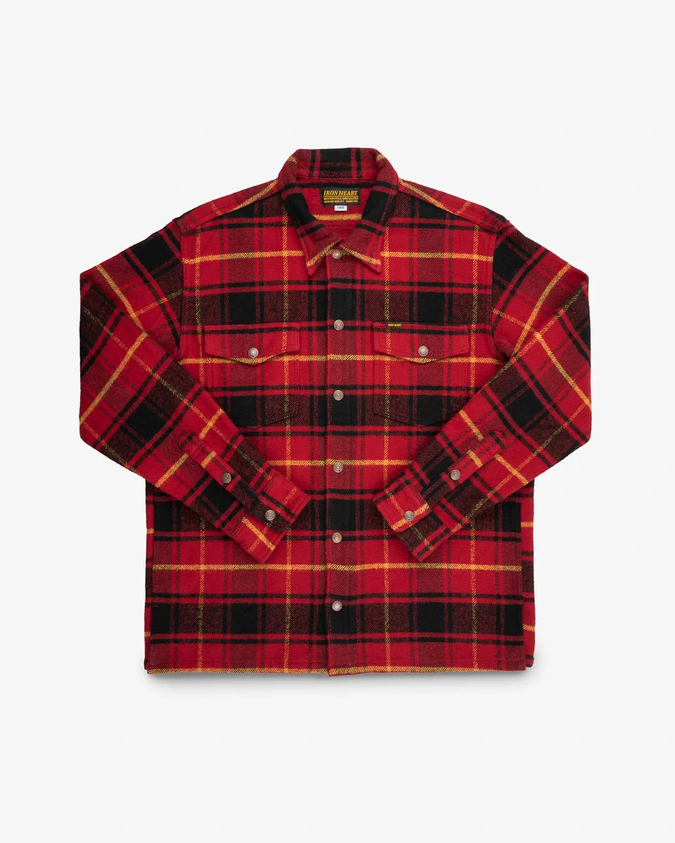 HEAVY FLANNEL RIDER’S OVERSHIRT - RED - 1