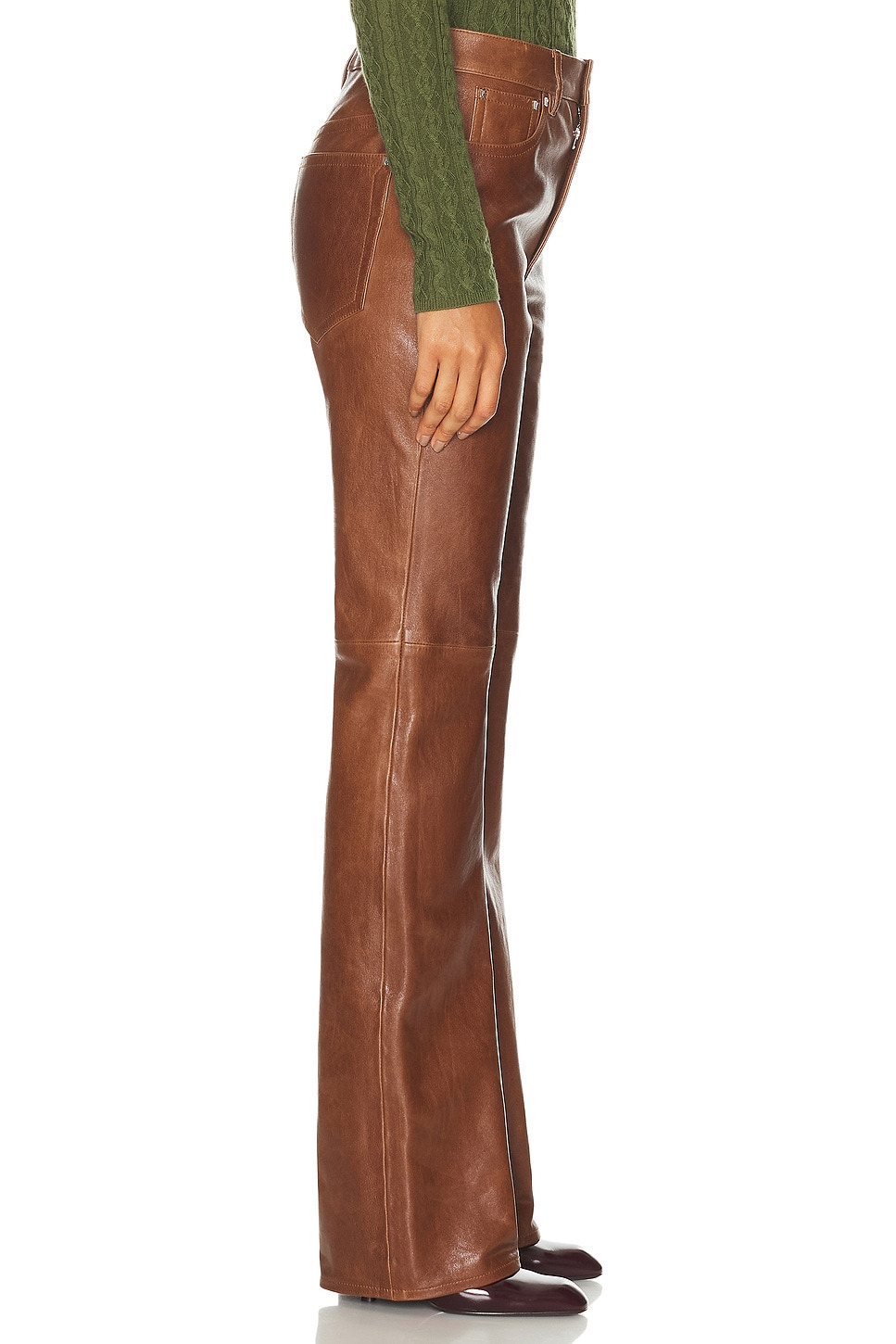 Leather Straight Leg - 3