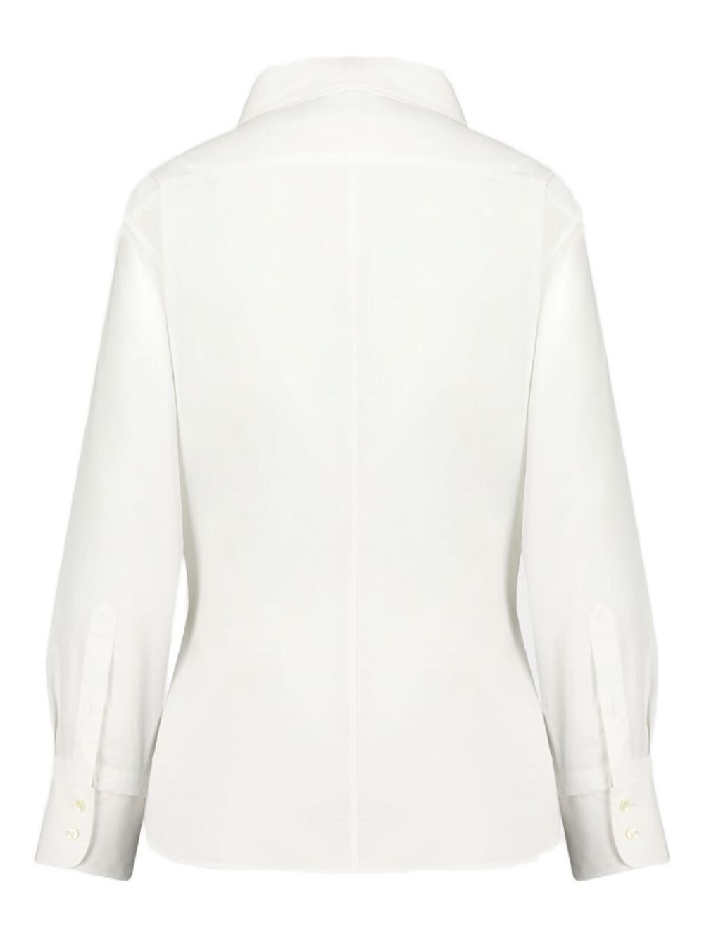 long-sleeve button-up cotton poplin shirt - 2